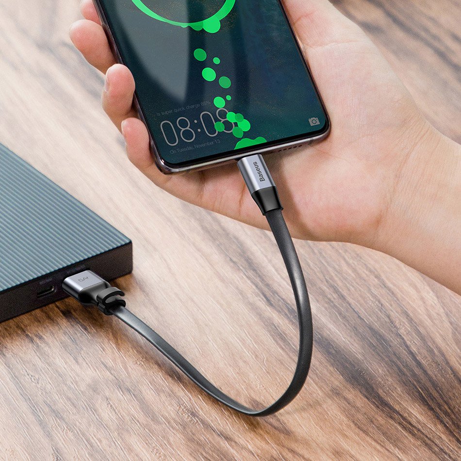 Picture of Baseus Power Bank Short Data Cable USB A to Type-C Cable 40W 5A - Cable Protector