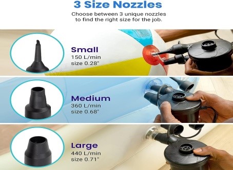 Picture of Toy Imagine Ht-196 Electric Air Pump for Inflatable Swimming Pools, Air Beds, Mattress, Pool Floats, Sofa & Toys– Ac 230v Air Blower for Indoor & Outdoor Use.