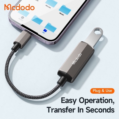 Picture of Mcdodo CA-269 2 in 1 USB to lightning OTG Converter Adapter For iP 14 Pro Max 13 12 11 Xr 8 7 U Disk Flash Drive Data Converter