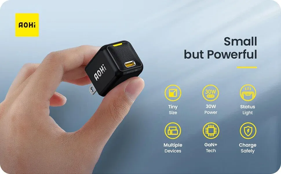 Picture of AOHI MAGCUBE 30W PD Fast Charger with USB-C to USB-C Cable