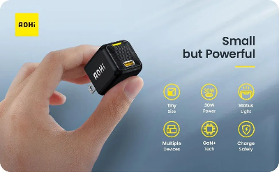 Picture of AOHI MAGCUBE 30W PD Fast Charger with USB-C to USB-C Cable