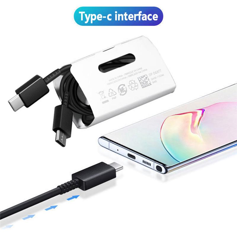 Picture of Official Samsung 5A Type C to C Cable 25W 45W PD 3.2 to Usb Cable Galaxy Z Fold 2/3 5G Tab S7 Charger cable Black