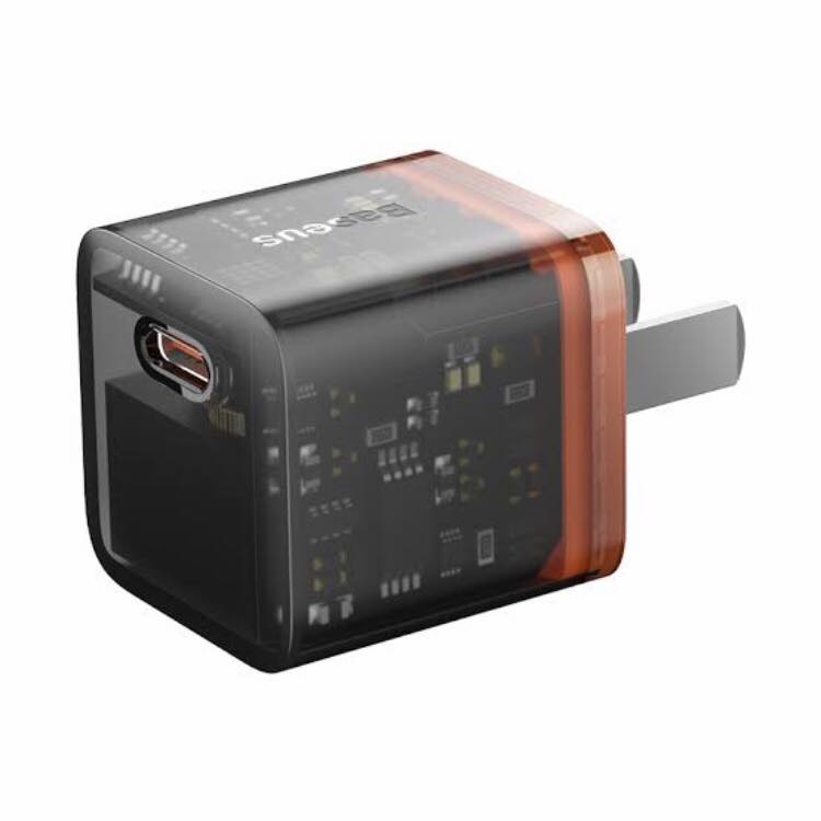 Picture of Baseus 20W GaN5 Fast Charger 1C Amber Orange for Apple Iphone 14 13 12 11 Series