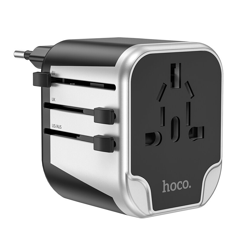 Picture of Hoco AC5 2USB+1Socket Universal Travel Adapter