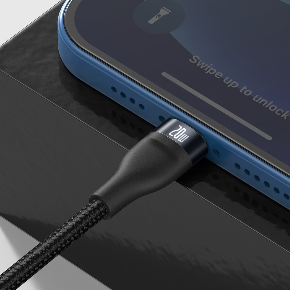 Picture of Baseus Type-C - Type-C Cable Flash Series 2-in-1 Fast charging Type-C to L+C 100W 1.2m Black