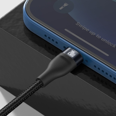 Picture of Baseus Type-C - Type-C Cable Flash Series 2-in-1 Fast charging Type-C to L+C 100W 1.2m Black