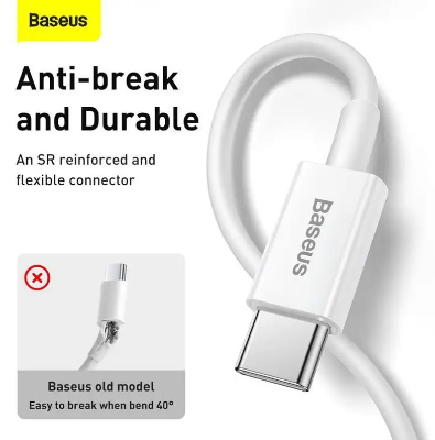 Picture of Baseus Cube PD Quick Charger 1C 20W CN Set For Apple Iphone 14 13 12 11 Series Fast Charger 1C CN Set Type-C to iP PD 20W 1m Cable