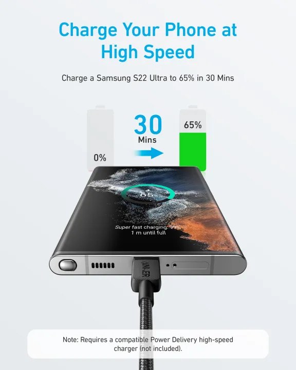 Picture of Anker 322 USB-C to USB-C 60W Nylon Braided Cable