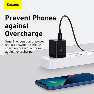 Picture of Baseus Super Si Pro Quick Charger 1C 20W CN Black (Only Adapter, Cable Not Included)