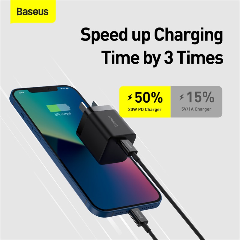 Picture of Baseus Super Si Pro Quick Charger 1C 20W CN Black (Only Adapter, Cable Not Included)