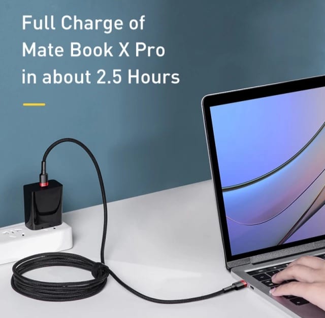 Picture of Baseus Cafule Type-C To Type-C 100W Nylon Braided Wire USB 20V 5A 2m PD 2.0 Cable black