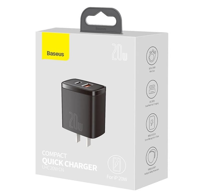 Picture of Baseus CCXJ-01 Compact Super Quick Charger Dual Port U+C 20W CN