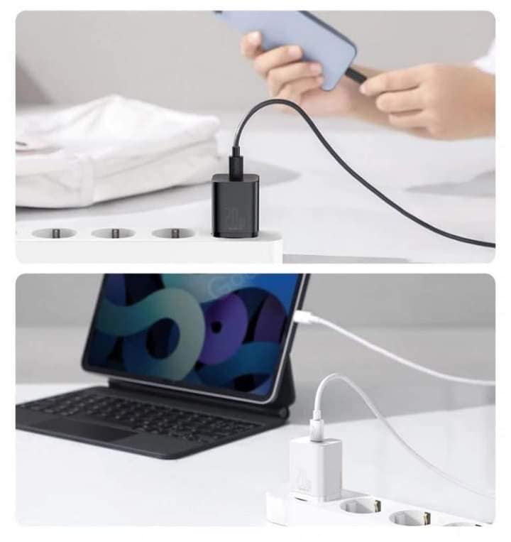 Picture of Baseus 20W Super Si Quick Charger with Type C to Lightning Cable for iPhone 11 12 13