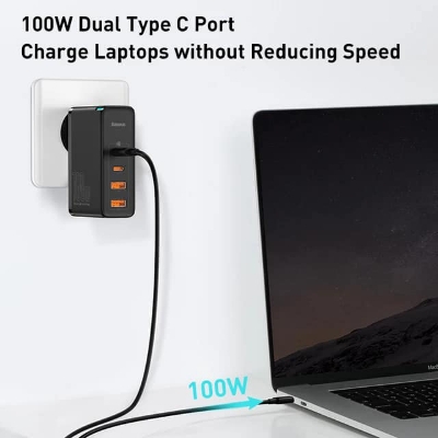 Picture of Baseus GaN2Pro Quick Charger Dual Type C Dual USB 100W CN Plug Adapter
