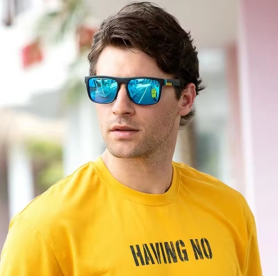 Picture of Fashion Square Polarized Sunglasses Men Women Classic Sports Outdoor Fishing Travel Colorful Sun Glasses
