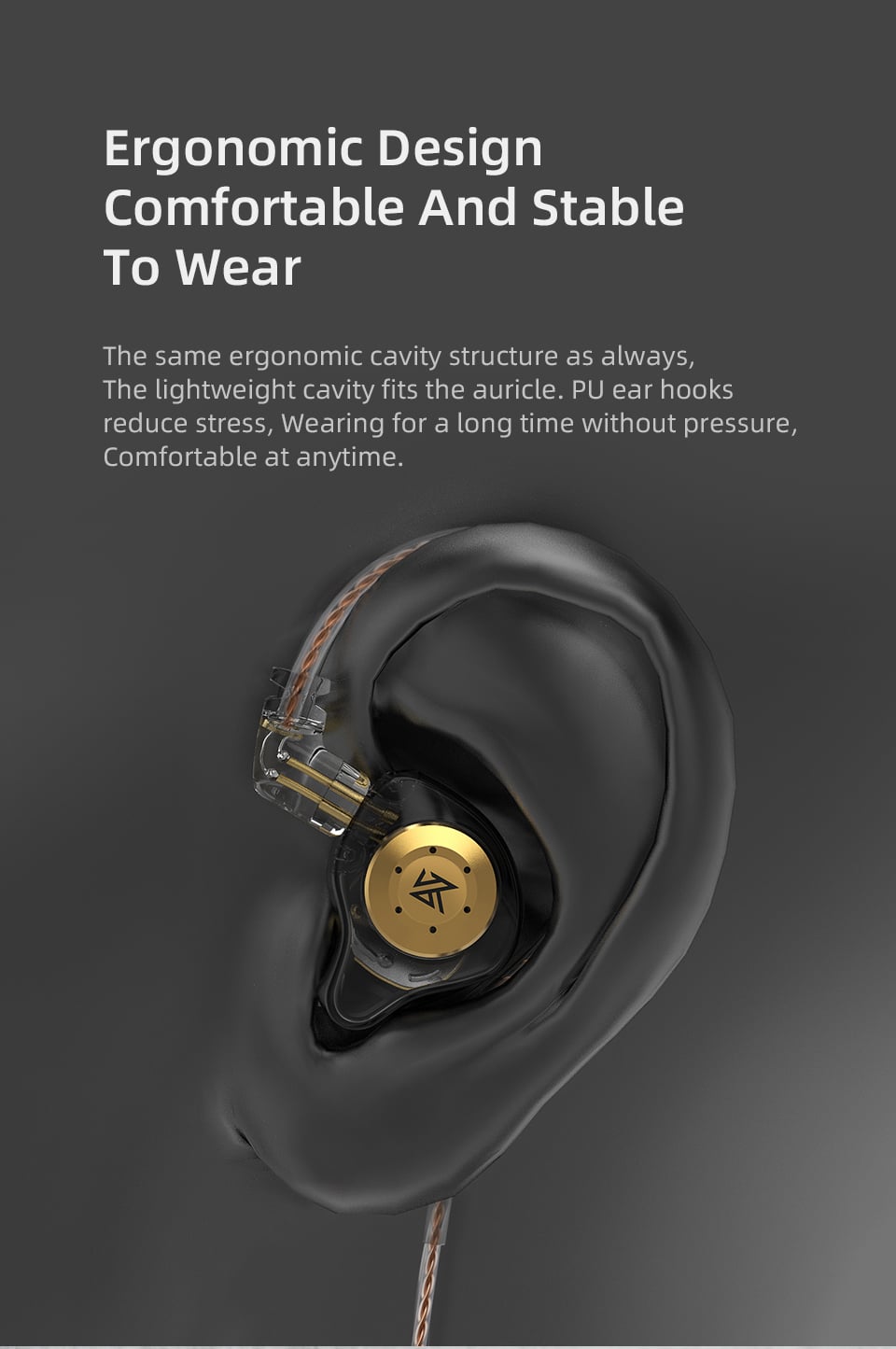 Picture of KZ EDX PRO Dynamic Earphones With Earphone Bag HIFI Bass Sport Earbuds In Ear Earphones Sport Noise Cancelling Headset