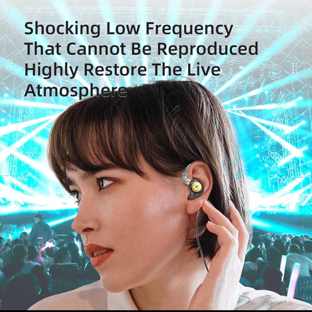 Picture of KZ EDX PRO Dynamic Earphones With Earphone Bag HIFI Bass Sport Earbuds In Ear Earphones Sport Noise Cancelling Headset