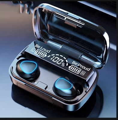 Picture of M10 TWS wireless bluetooth headset with breathing light touch control digital display panel version 5.1