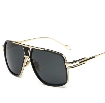 Picture of Fashion Retro Square Sunglasses Mens Women Metal Bar Frame Glasses Uv Protection Steampunk Goggles Outdoor Sport Riding Eyewear