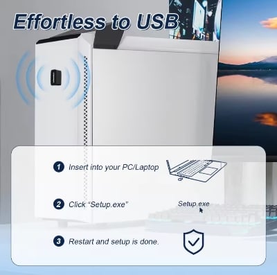 Picture of COMFAST Mini USB WIFI6 Adapter Network Card WI-FI Dongle 2.4GHz 802.11AX Signal Reception for PC Laptop Win 7/10/11 Free WI-FI4 Drive