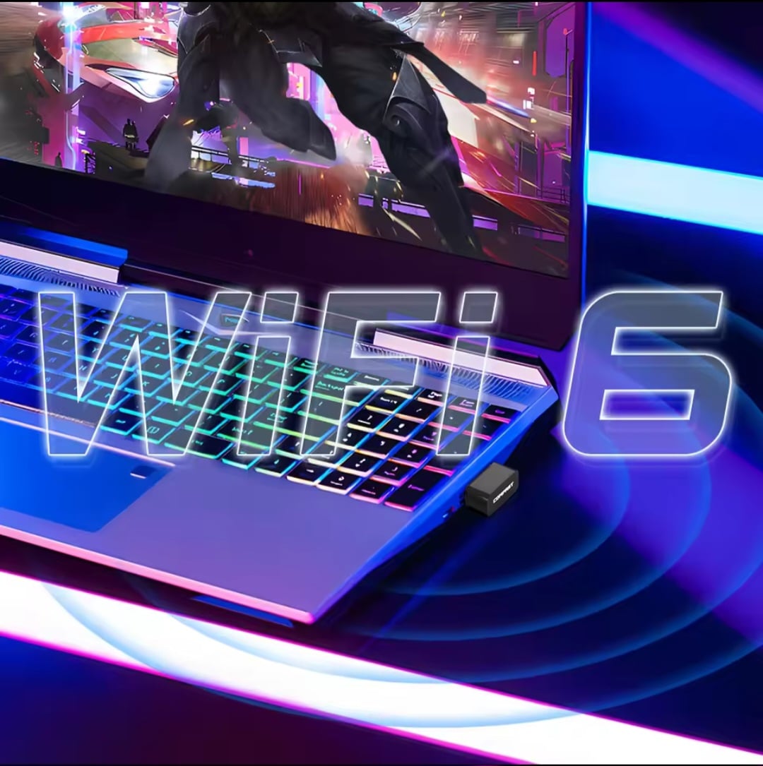 Picture of COMFAST Mini USB WIFI6 Adapter Network Card WI-FI Dongle 2.4GHz 802.11AX Signal Reception for PC Laptop Win 7/10/11 Free WI-FI4 Drive