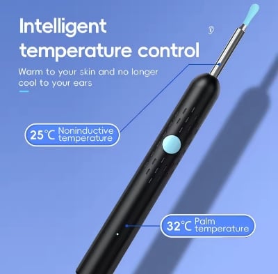 Picture of Smart Visual Ear Cleaner Set with Camera 1080P Ear Sticks Ear Wax Removal Tool WIFI Connection HD LED Lights Earpick Endoscope