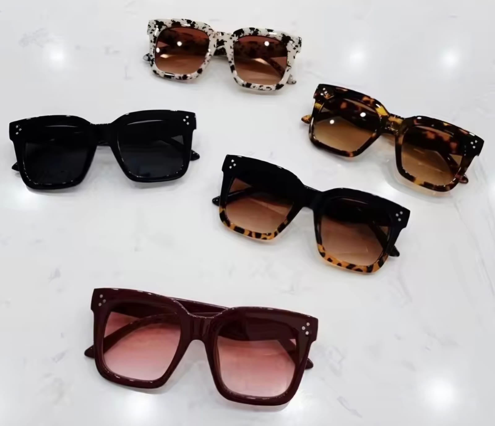 Picture of Sunglasses For Women Female Big Frame Hip Hop Design Cool Popular Leopard Shades UV400 Luxury Brand Trendy