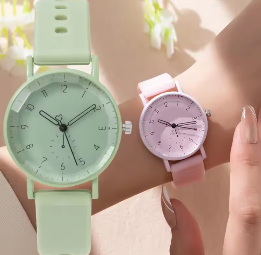Picture of New Casual Silicone Strap Ladies Quartz Watche Gift Clock ladies watch
