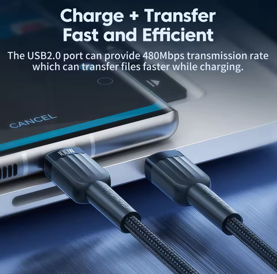 Picture of Toocki 7A 60W 1M USB Type C to C Cable Super Fast Charging Data Wire For Samsung Realme Huawei POCO Xiaomi USB C To USB C Charger Cord Cable