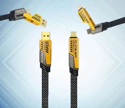 Picture of 6A Super Fast Charging 4 in 1 USB Cable PD 65W Type-c to Type-c Multi-function 2 with 2 Cable for Mobile Phone