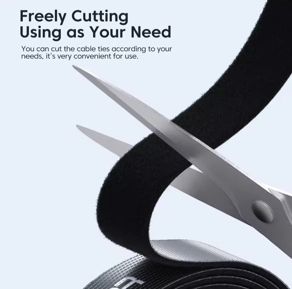 Picture of Toocki 5m Cable Organizer Winder Management Under Dest Free Cut Wire Cord Management Organizers for iPhone Xiaomi Poco Cables