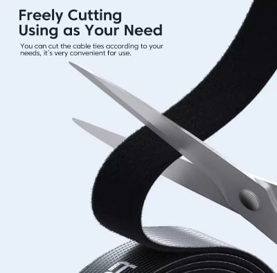 Picture of Toocki 5m Cable Organizer Winder Management Under Dest Free Cut Wire Cord Management Organizers for iPhone Xiaomi Poco Cables