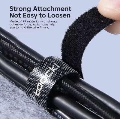 Picture of Toocki 5m Cable Organizer Winder Management Under Dest Free Cut Wire Cord Management Organizers for iPhone Xiaomi Poco Cables
