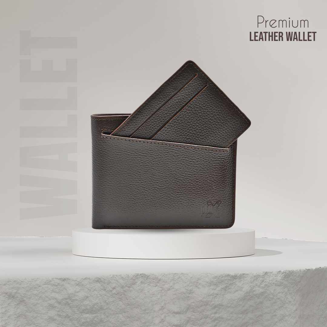 Picture of ProX High Quality Original Cow Leather  Short Wallet (Deep coffee )