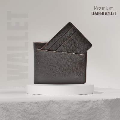 Picture of ProX High Quality Original Cow Leather  Short Wallet (Deep coffee )