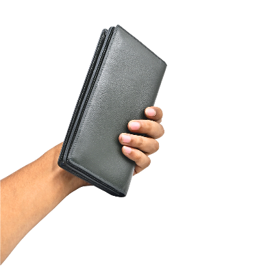 Picture of ProX High Quality Original Cow Leather Long Wallet ( deep green )