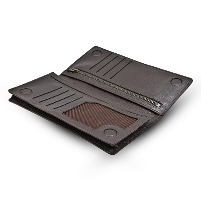 Picture of ProX High Quality Original Cow Leather Long Wallet ( dark coffee )