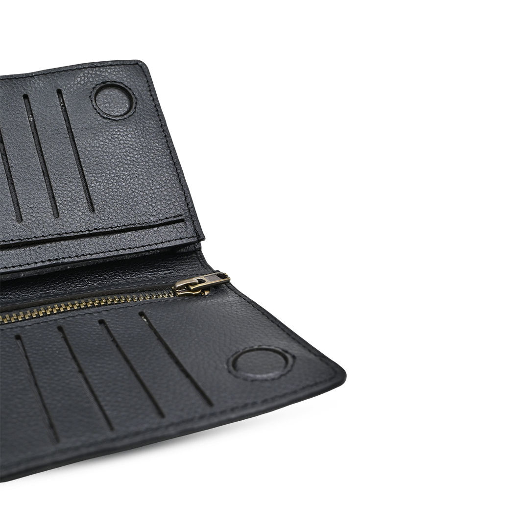 Picture of ProX High Quality Original Cow Leather Long Wallet ( black )