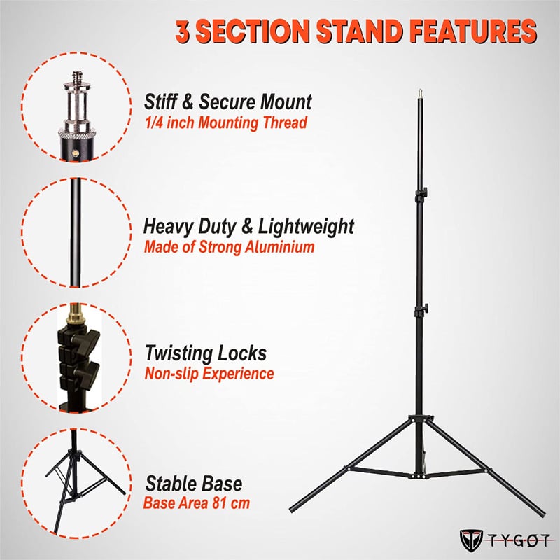Picture of 6 fit tripod stand for mobile 6 Fit Tripod Stand 6 fit long tripod for mobile - MOBILE HOLDER FREE