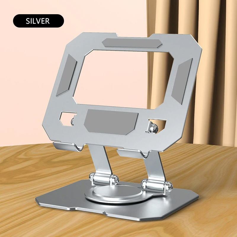 Picture of Tab & mobile holder Adjustable Foldable Carbon Steel Tablet Stand 360 Rotation Phone Holder Portable Hollow Heat Dissipation for iPad