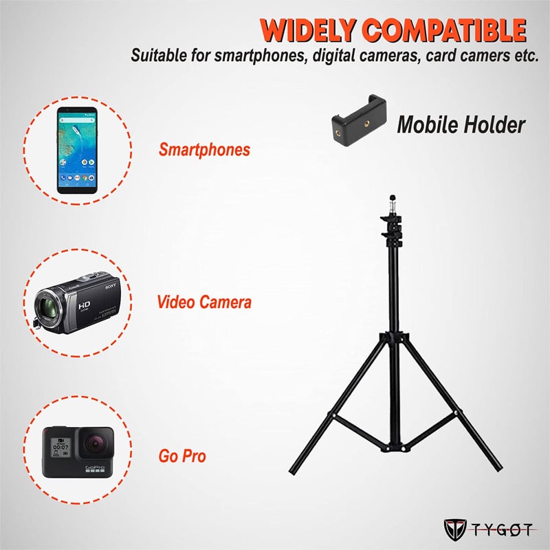 Picture of 6 fit tripod stand for mobile 6 Fit Tripod Stand 6 fit long tripod for mobile - MOBILE HOLDER FREE (308776123)