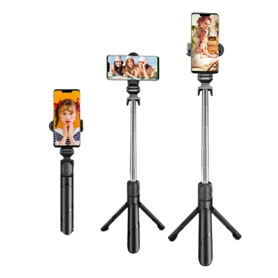 Picture of XT-02 XT02P Bluetooth Wireless Remote Selfie Stick Holder Extendable Foldable Handheld Monopod Selfie Stick with Tripod Stand
