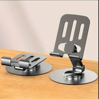 Picture of New Design Portable Foldable Desktop Phone Stand Holder Anti-slip 360 Rotating Metal Mobile Phone Holders for All Phones