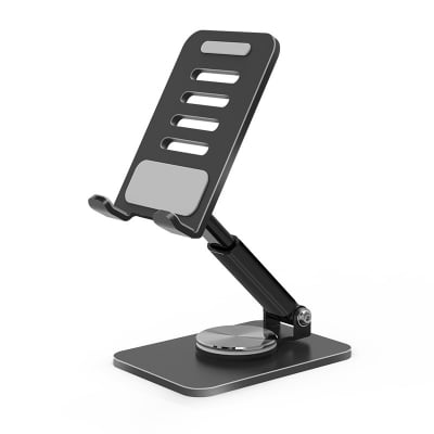 Picture of Premium Multipurpose Phone Rotating Stand Carbon Steel Holder Cell Mobile Phone Stand Holder Universal Adjustable- Heavy & Strong