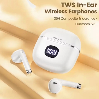 Picture of Toocki 06C Bluetooth 5.3 Wireless Headphones Power Digital Display 35hours Endurance Gaming Headsets Waterproof Sports Earbuds