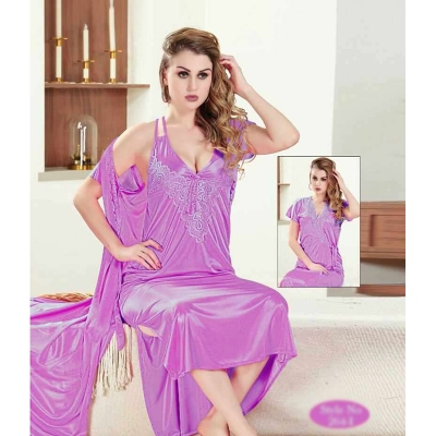 Picture of Two part bridal nightwear for woman-Lavender