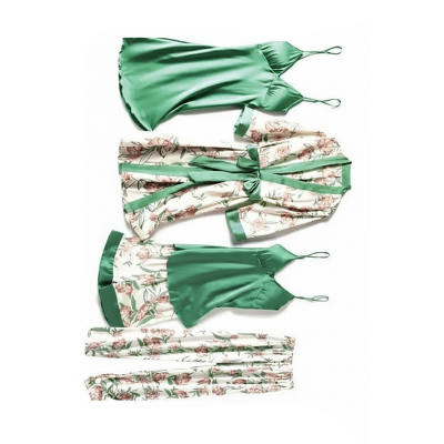 Picture of Premium 5-Part Foam System Nighty Set for Woman-Green