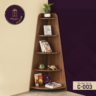 Picture of Andormahal Corner Shelf Made of Melamine Laminated Board (4ft by 1.5ft by 1ft)