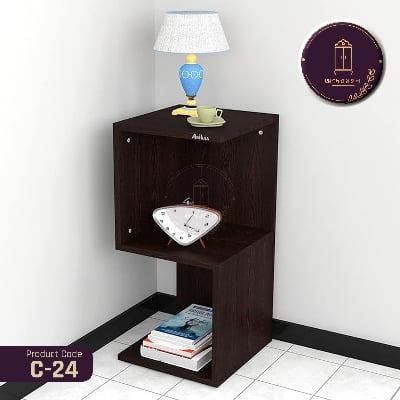 Picture of AndorMahal Melamine Unique Corner Table/ Bedside Table/ Coffee Table- (2ft by 1ft by 1ft)