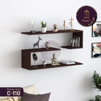 Picture of AndorMahal MDF Wall Mount/Wall Shelf- 18inch by 8inch by 6inch(2 pieces